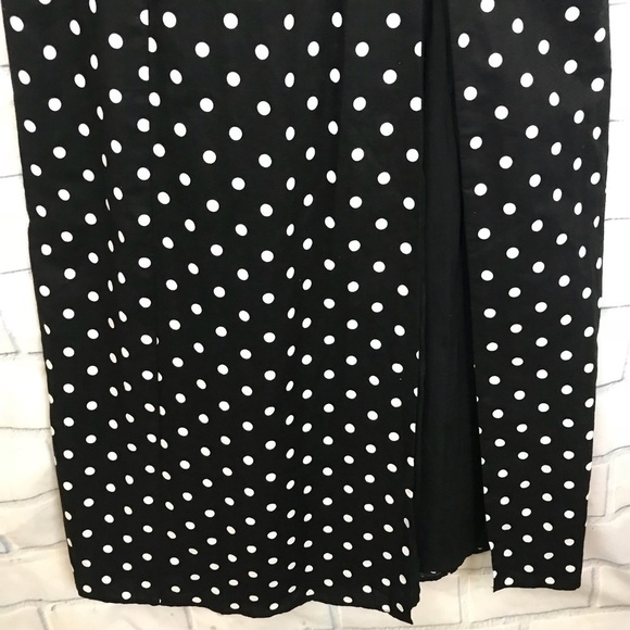 Privacy Please High Slit Black Polka Dot Dress - Picture 2 of 8